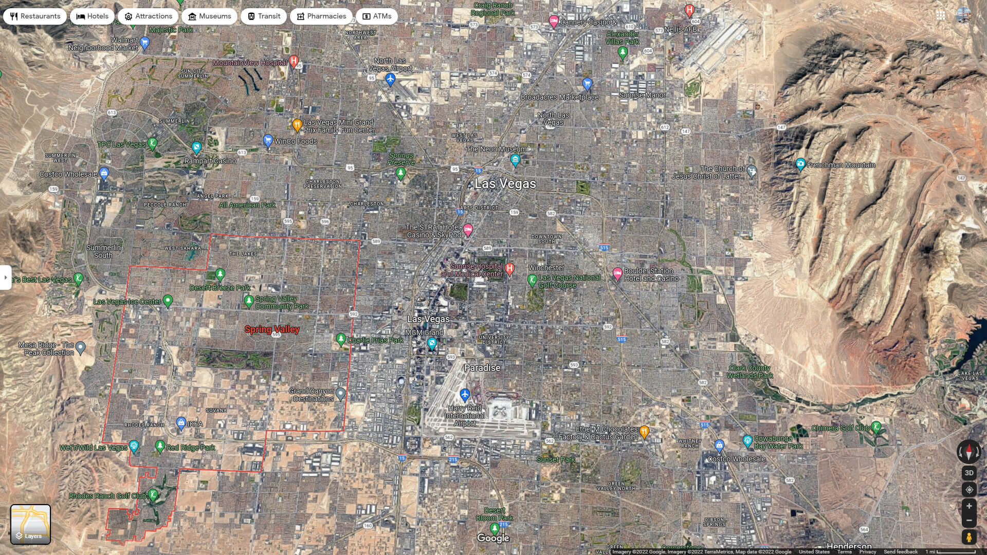 Spring Valley Aerial Map Nevada